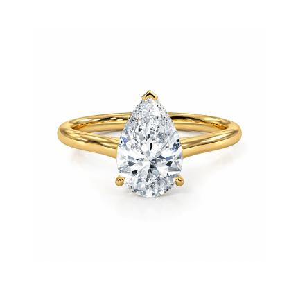 Pear Lab diamond solitaire ring