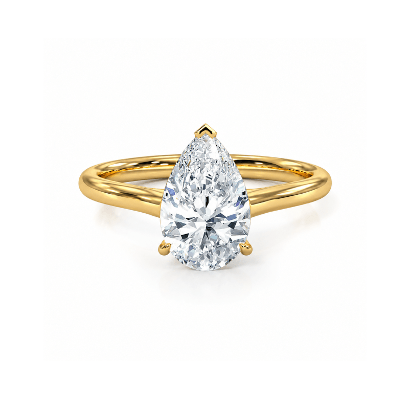 Pear Lab diamond solitaire ring