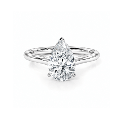 Pear Lab diamond solitaire ring Dubai