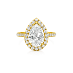 Pear lab Diamond ring with Halo