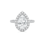Pear lab Diamond ring with Halo Dubai