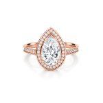 Pear lab diamond engagement ring UAE