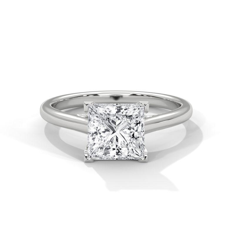 Princess Lab Diamond Solitaire ring