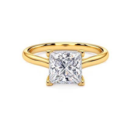 Princess Lab Diamond Solitaire ring