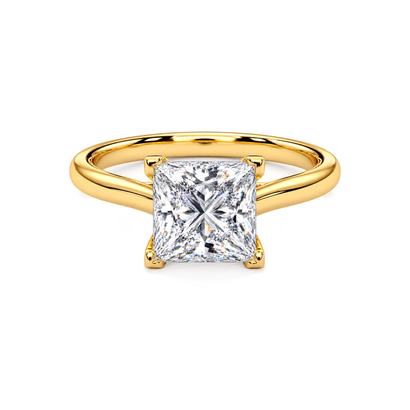 Princess Lab Diamond Solitaire ring