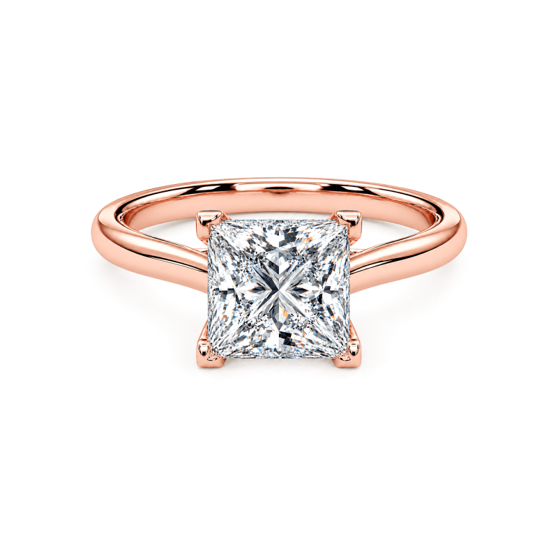 Princess Lab Diamond Solitaire ring UAE