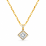 Princess lab Diamond Halo Pendant Dubai