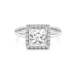 Princess lab diamond halo ring Dubai
