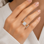 Princess lab diamond halo ring Dubai UAE