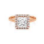 Princess lab diamond halo ring UAE
