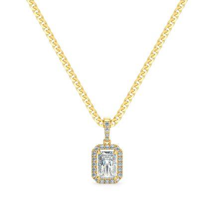 Radiant lab Diamond Halo Pendant