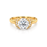Round Lab diamond Fancy ring