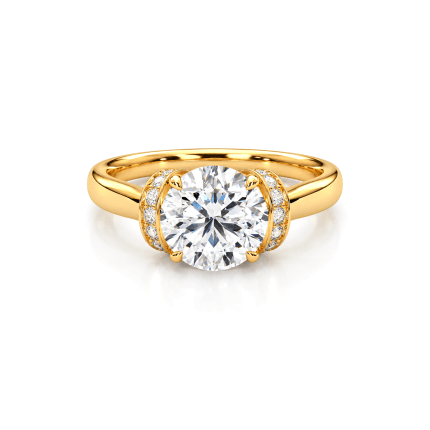 Round Lab diamond Fancy ring