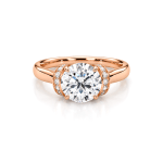 Round Lab diamond Fancy ring UAE