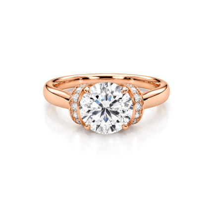 Round Lab diamond Fancy ring UAE