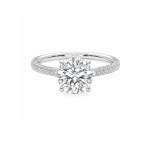 Round Lab diamond engagement ring Dubai