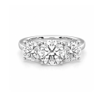 Round Lab diamond trilogy ring Dubai UAE