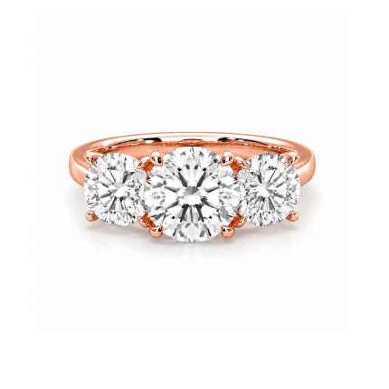 Round Lab diamond trilogy ring UAE