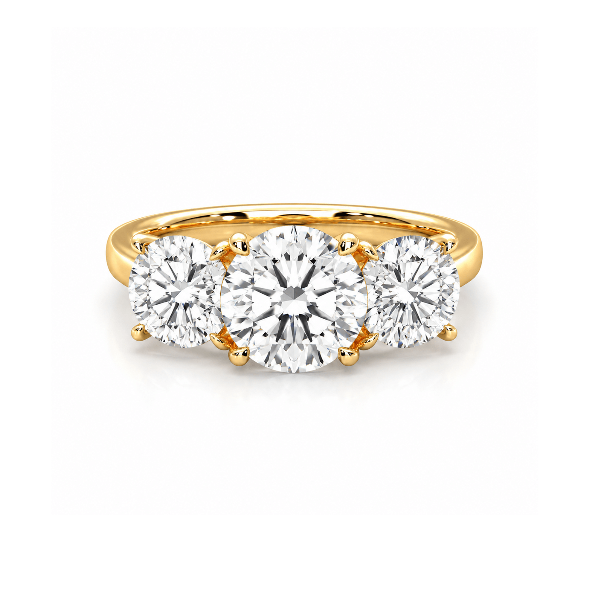 Round Lab diamond trilogy ring Round Lab diamond trilogy ring