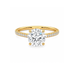 Round lab diamond Engagement ring