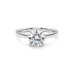 Round lab diamond Solitaire ring Dubai