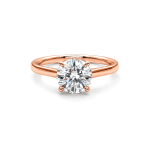 Round lab diamond Solitaire ring UAE