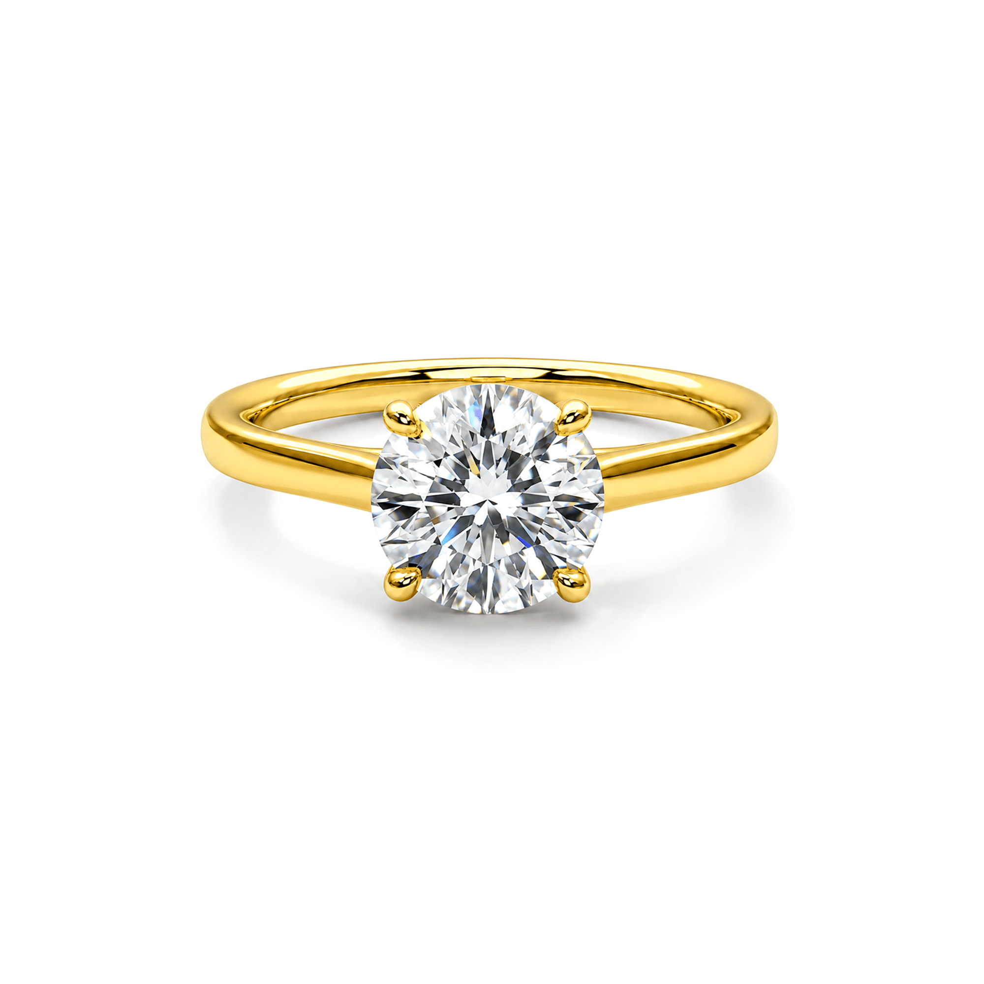 Round lab diamond Solitaire ring Round lab diamond Solitaire ring