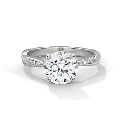 Twisted shanks lab diamond ring