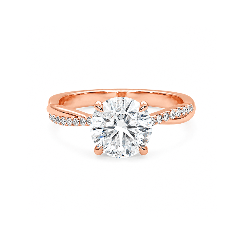 Twisted shanks lab diamond ring UAE