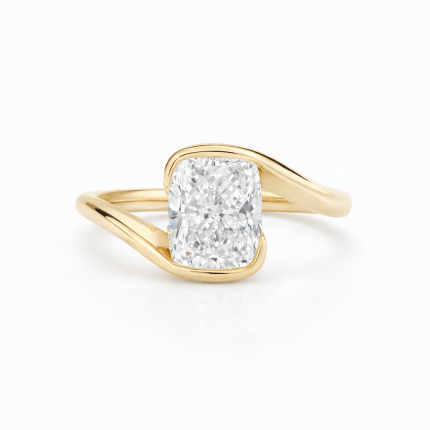 3 carat Cushion Lab Diamond Ring