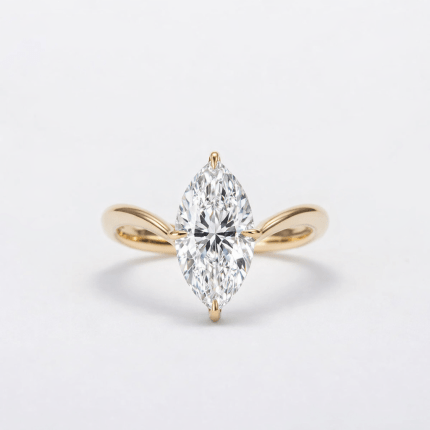 3 carat Marquise shape lab diamond ring
