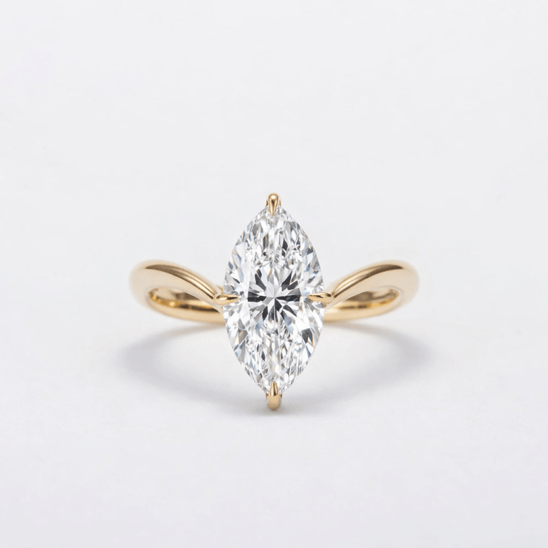 3 carat Marquise shape lab diamond ring