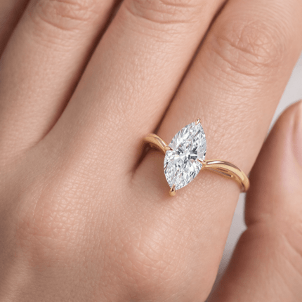 3 carat Marquise shape lab diamond ring Dubai