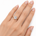 Custom round lab grown diamond ring