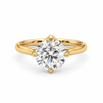 Round lab grown diamond ring