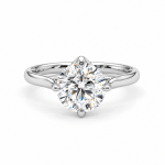 Round lab grown diamond ring Dubai