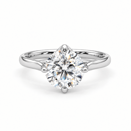 Round lab grown diamond ring Dubai