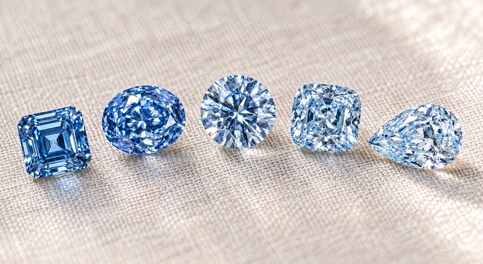 Blue Lab Grown Diamonds in Dubai Gold Souk