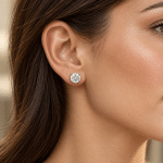 Lab grown diamond stud earrings Gold Souk Dubai UAE